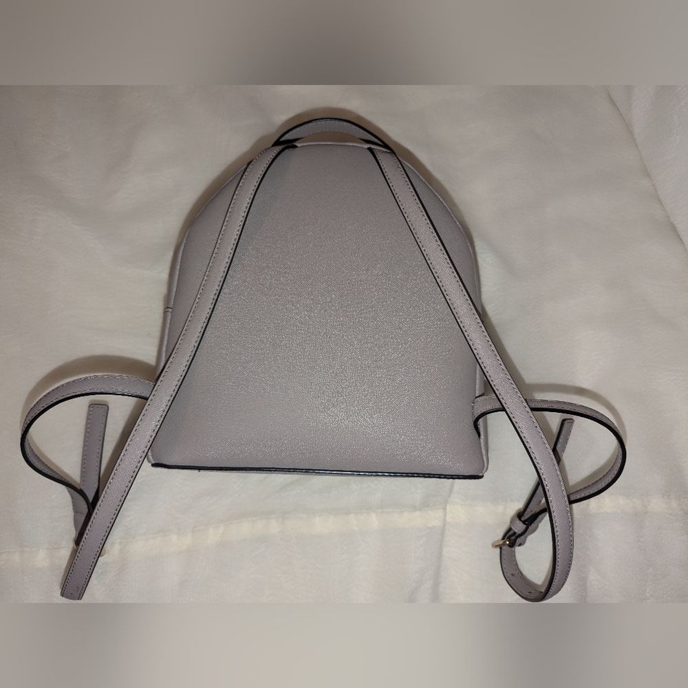 Kate Spade Star Bright Owl Tomi Grey Leather Backpack LNC - Picture 3 of 9